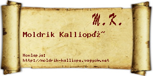Moldrik Kalliopé névjegykártya